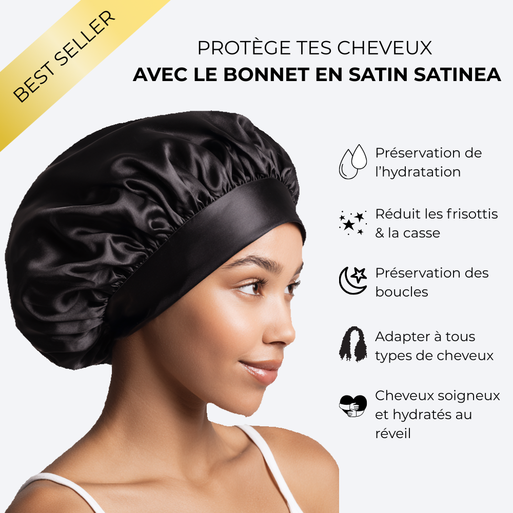 Bonnet de Nuit en Satin-Satinéa